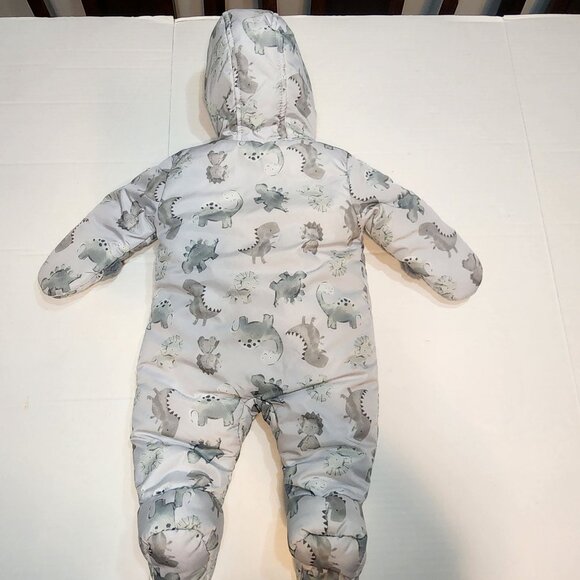 First Wish baby snowsuit bunting sz 3-6 months Hooded Dinosaur print - Picture 8 of 12